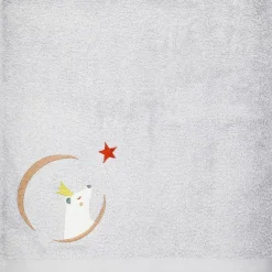 Serviette de bain grise ours personnalisable (50 x 100 cm)