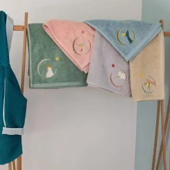 Serviette de bain grise ours personnalisable (50 x 100 cm)