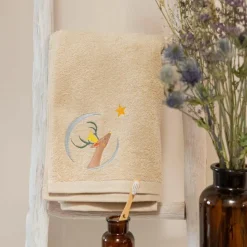 Serviette de bain jaune pâle Daim (50 x 100 cm)