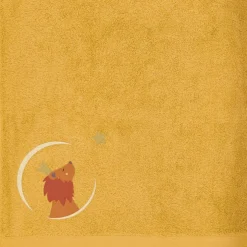 Serviette de bain lion safran personnalisable (100 x 100 cm)