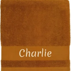 Serviette de bain Ourson Noisette personnalisable (70 x 140 cm)