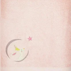 Serviette de bain rose lapin personnalisable (70 x 140 cm)