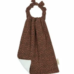 Serviette de cantine Gaze Léopard Marron