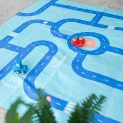 Serviette de plage 2 en 1 Circuit Bleu (180 x 180 cm)