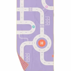 Serviette de plage 2 en 1 Circuit Lavande (140 x 70 cm)