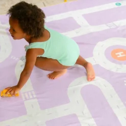 Serviette de plage 2 en 1 Circuit Lavande (140 x 70 cm)