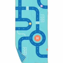 Serviette de plage 2 en 1 Circuit Bleu (140 x 70 cm)