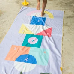 Serviette de plage 2 en 1 Marelle (180 x 100 cm)