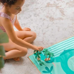 Serviette de plage 2 en 1 Safari (140 x 70 cm)