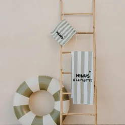 Serviette microfibre Minus à la flotte rayures vert