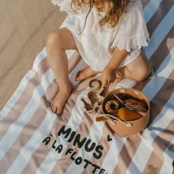 Serviette microfibre Minus à la flotte rayures rose