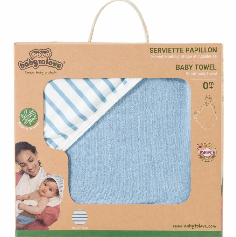 Serviette tablier de bain papillon Marinière