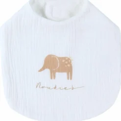 Set 3 bavoirs mousseline Elephants