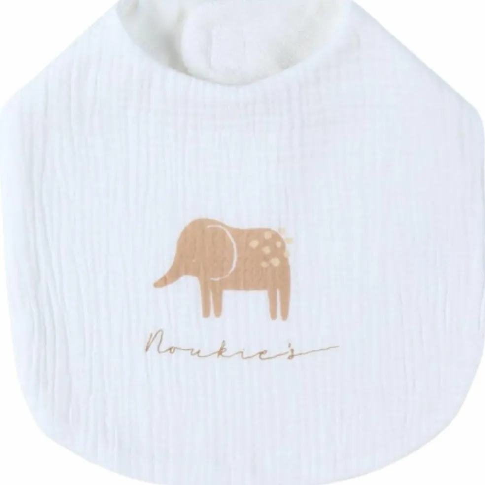 Set 3 bavoirs mousseline Elephants