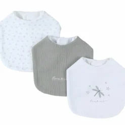 Set 3 bavoirs mousseline Smart flowers