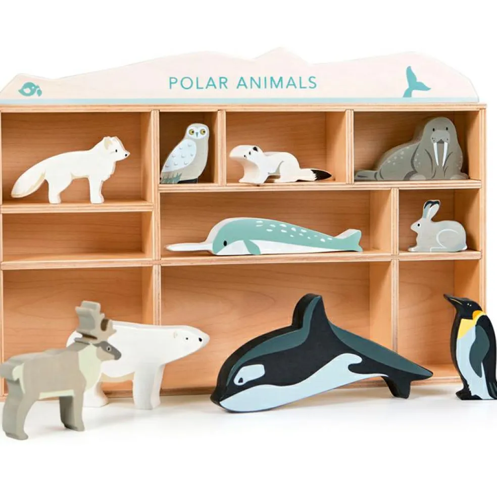 Set animaux en bois Animaux polaires