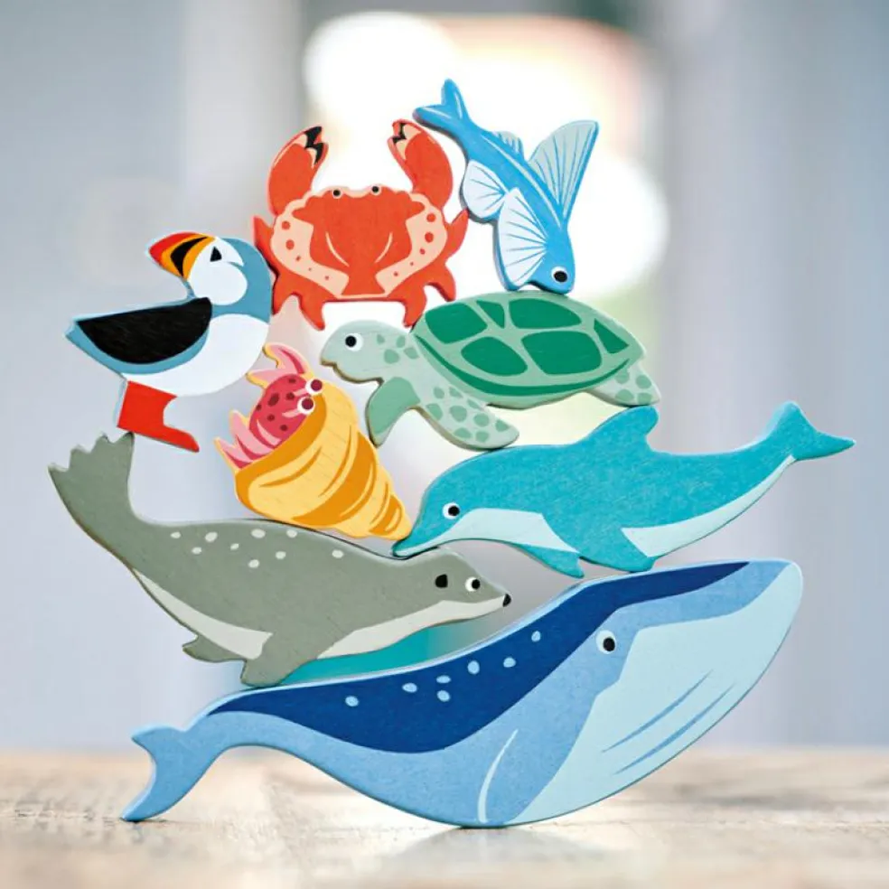 Set animaux en bois Marin