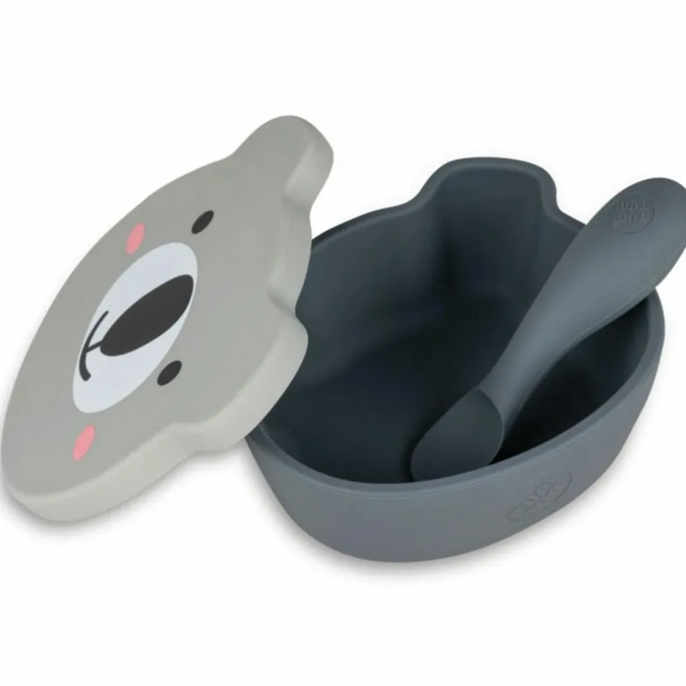 Set bol à ventouse et cuillère en silicone Koala