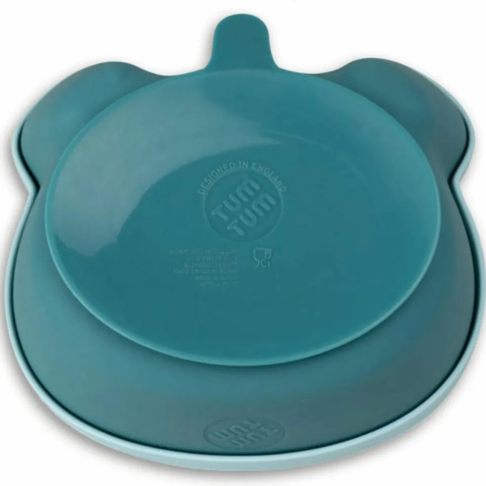 Set bol à ventouse et cuillère en silicone Ourson Bleu