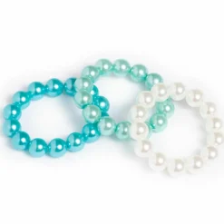 Set bracelets perles Bleu