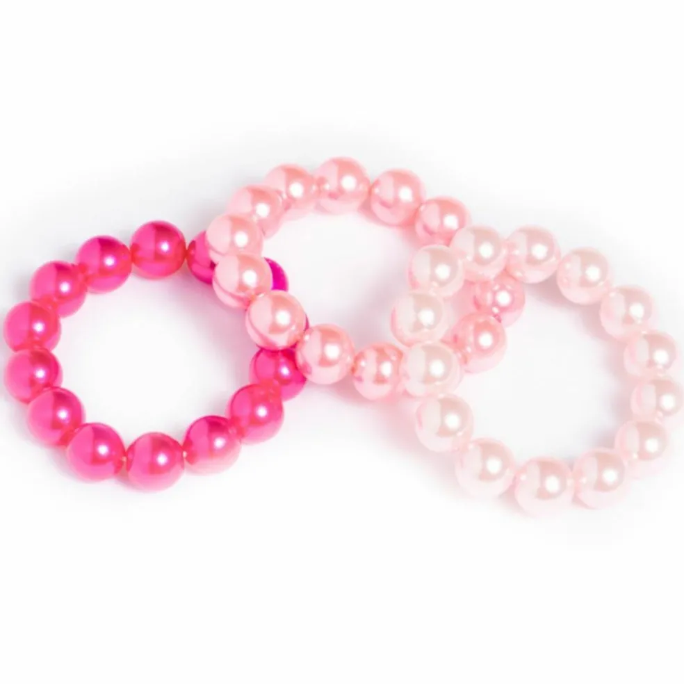 Set bracelets perles Rose