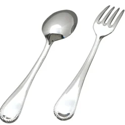 Set de 2 couverts bébé Perles (métal argenté)