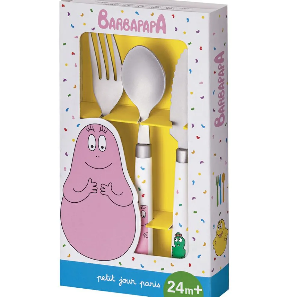 Set de 3 couverts d'apprentissage Barbapapa