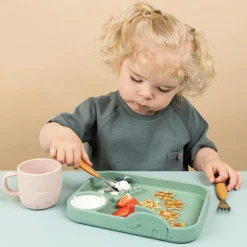 Set de 3 couverts Easy-grip Deer friends Moutarde