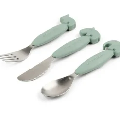 Set de 3 couverts Easy-grip Deer friends Vert