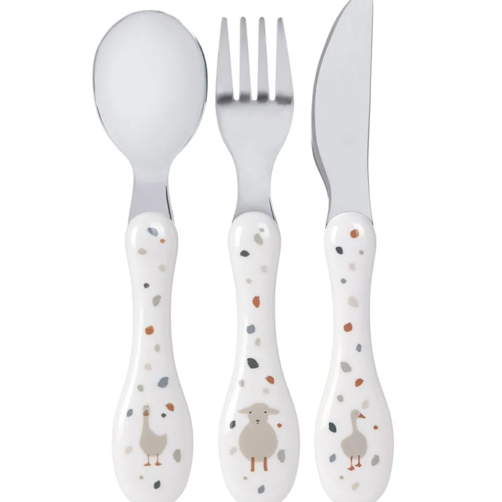 Set de 3 couverts Tiny Farmer mouton et oie