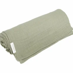 Set de 2 langes en gaze de coton Little Farm Pure Olive (70 x 70 cm)