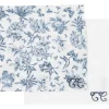 Set de 2 langes Toile de Jouy bleu (70 x 70 cm)