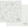 Set de 2 langes Toile de Jouy gris (70x70 cm)