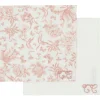 Set de 2 langes Toile de Jouy rose (70 x 70 cm)