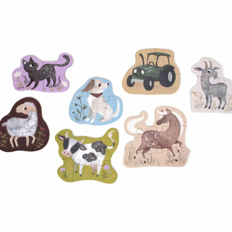 Set de 7 puzzles Animaux de la ferme