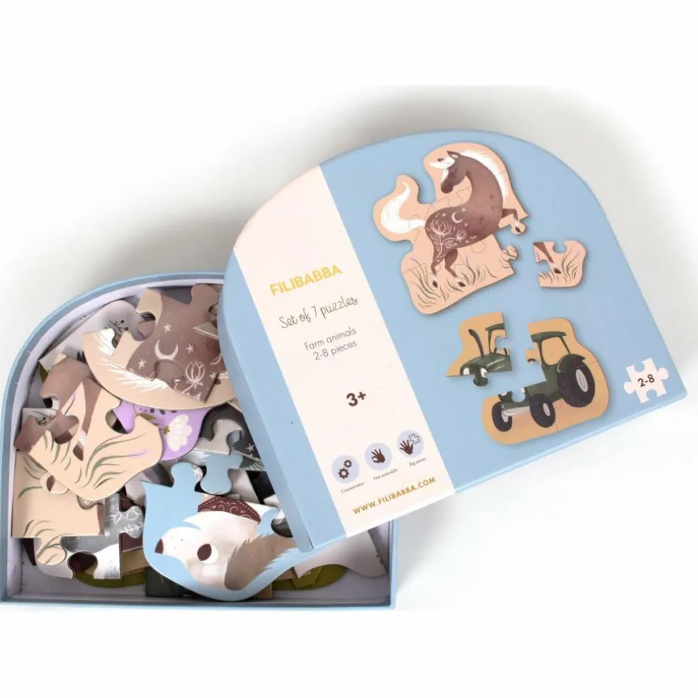 Set de 7 puzzles Animaux de la ferme