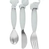 Set de couverts en inox et silicone gris (3 pièces)