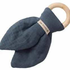 Set de naissance Doudou ballon et anneau de dentition Bleu pétrole (personnalisable)