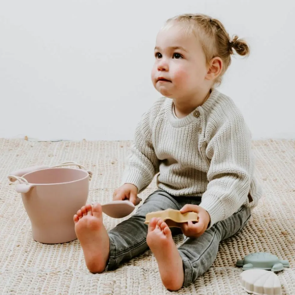 Set de plage rose (5 pièces)