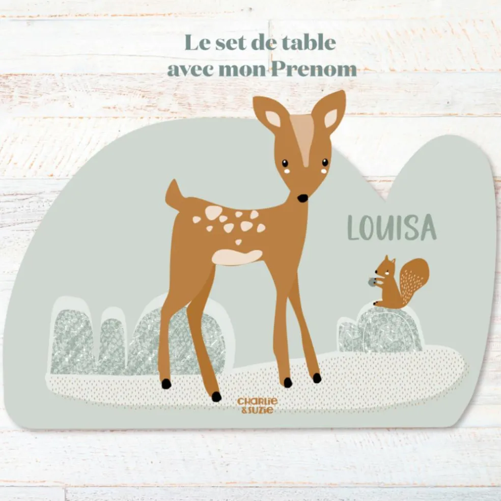 Set de table Biche Edgar personnalisable