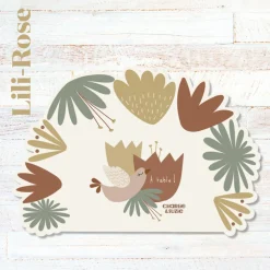 Set de table Fleurs Lili Rose personnalisable