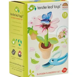 Set pot de fleur en bois