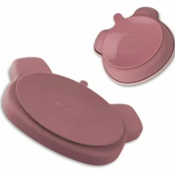 Set repas en silicone Ourson Rose (4 pièces)