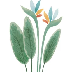 Sticker Fleurs oiseau du paradis