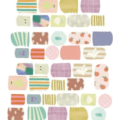 Sticker frise murale Fanions Color