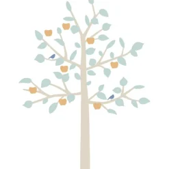 Sticker géant arbre Big Apple Tree bébé bleu (180 cm)