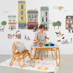 Sticker mural géant Mon Village