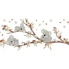 Sticker mural Koalas sur branche avec fleurs (118 x 54 cm)
