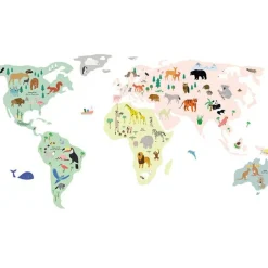 Stickers géants Animaux du monde (160 x 80 cm)