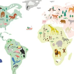 Stickers géants Animaux du monde (160 x 80 cm)